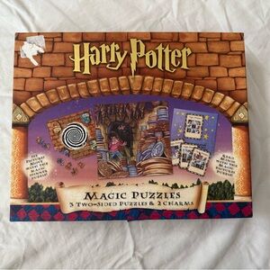 Harry Potter Magic Puzzles Two Sided - 3 Puzzles and 2 Charms